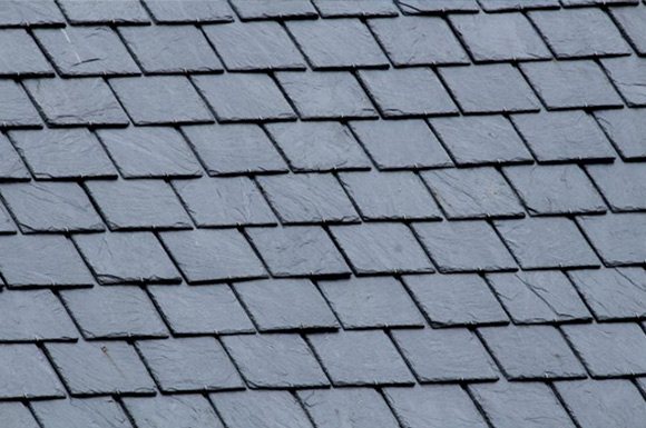 Slate roof tiling